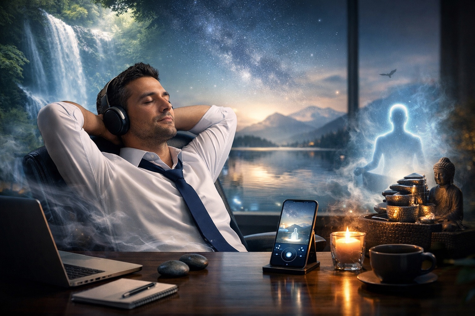 ビジネスマンのためのリラクゼーション：ヒーリングアプリのすすめ