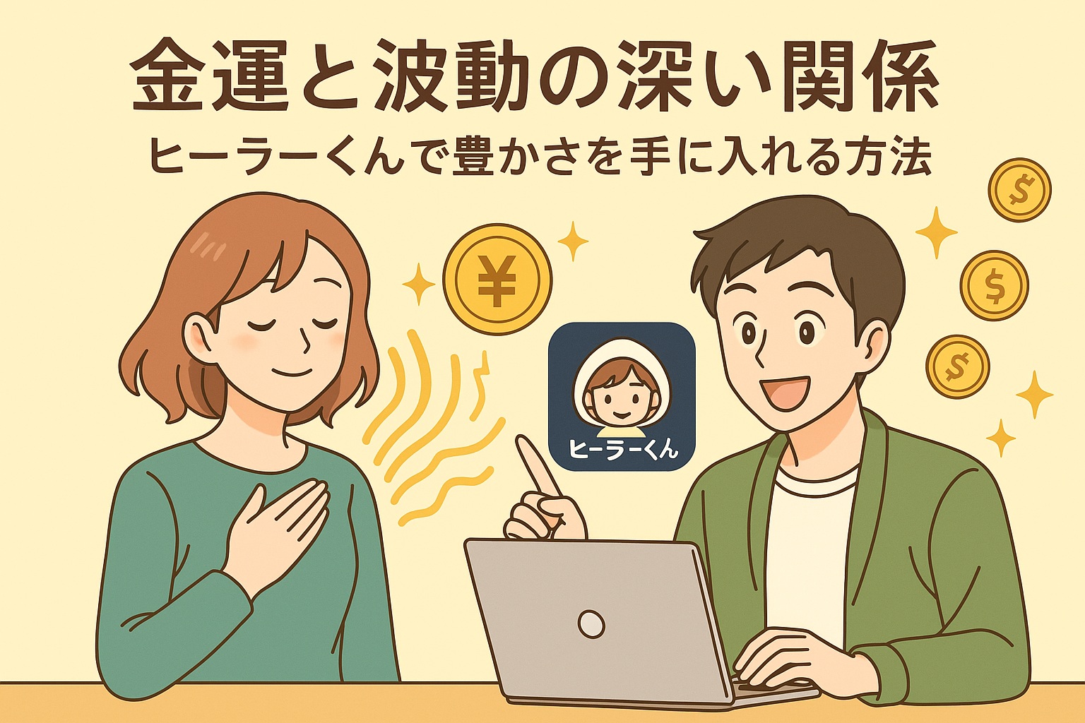 金運と波動の深い関係｜ヒーラーくんで豊かさを手に入れる方法