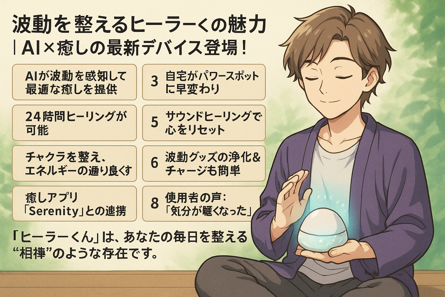 波動を整えるヒーラーくんの魅力｜AI×癒しの最新デバイス登場！