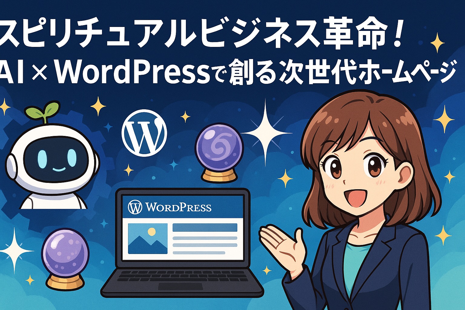 スピリチュアルビジネス革命！AI×WordPressで創る次世代ホームページ