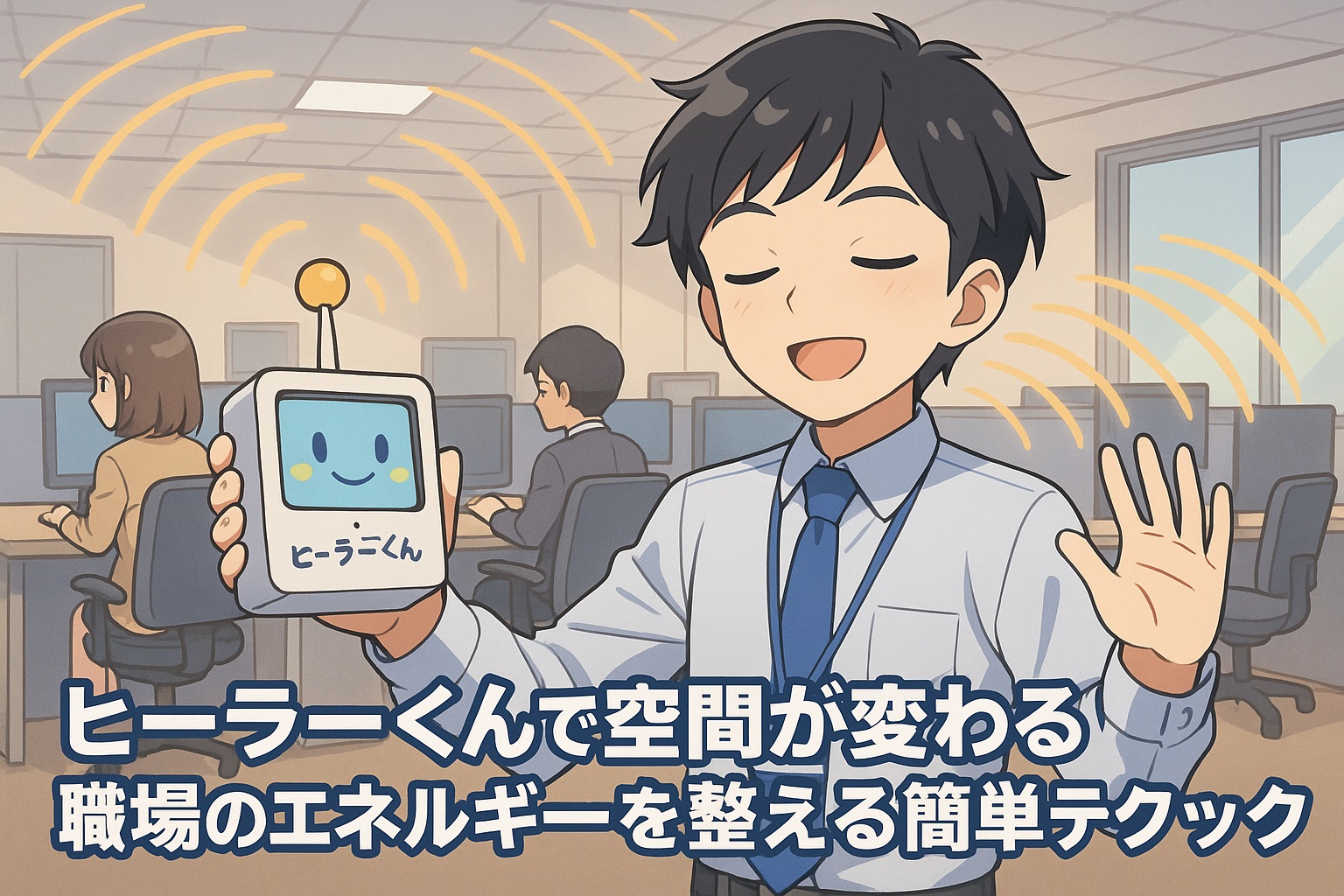 ヒーラーくんで空間が変わる！職場のエネルギーを整える簡単テクニック