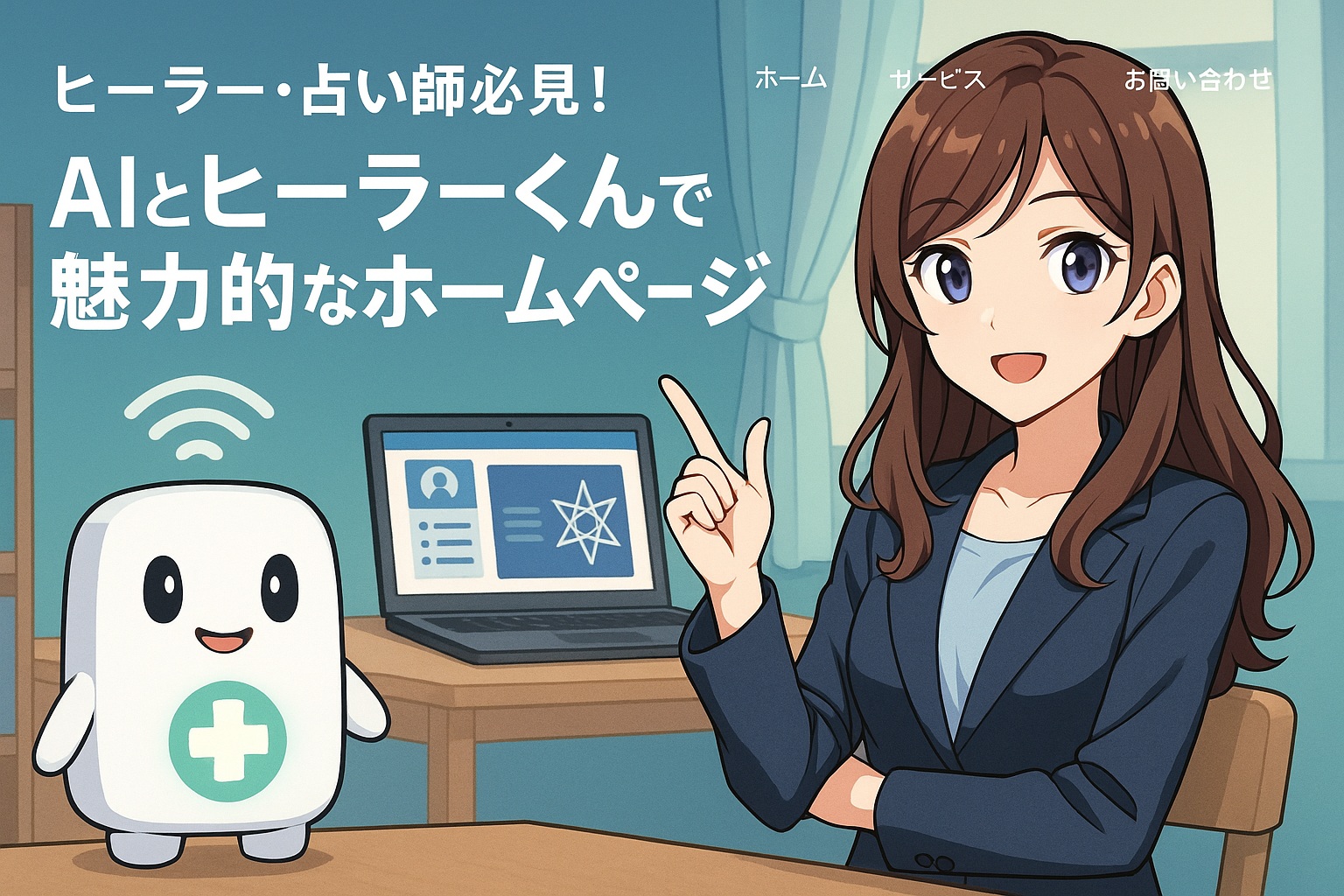 ヒーラー・占い師必見！AIとヒーラーくんで魅力的なホームページ