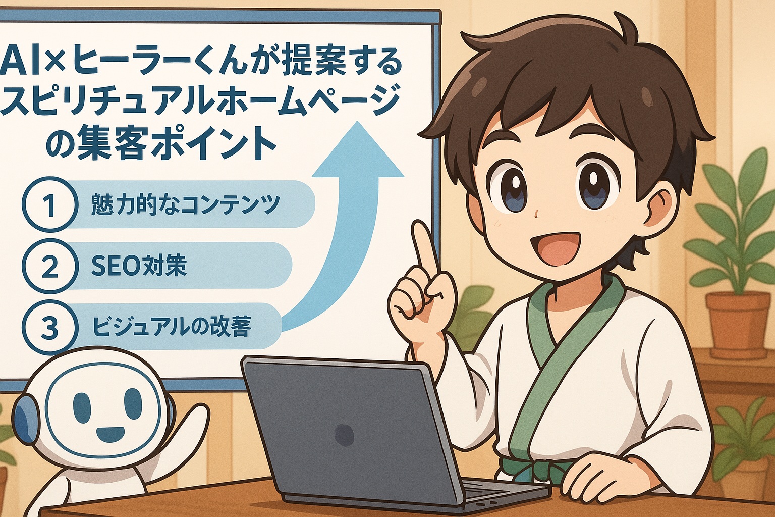 AI×ヒーラーくんが提案するスピリチュアルホームページの集客ポイント