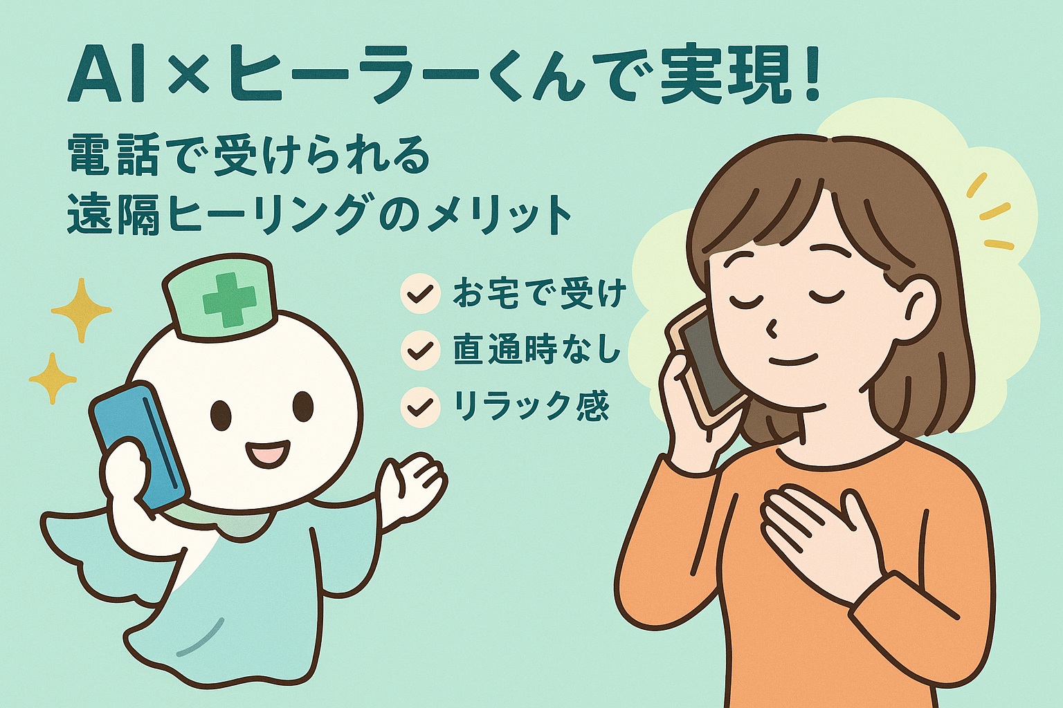 AI×ヒーラーくんで実現！電話で受けられる遠隔ヒーリングのメリット