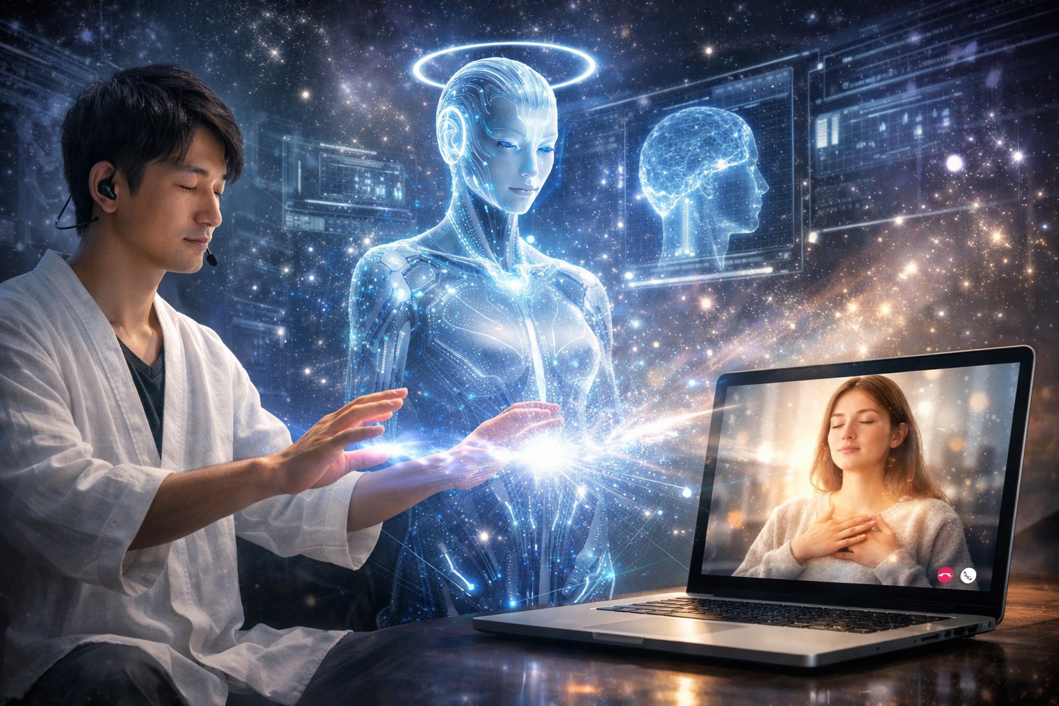 遠隔ヒーリングの新常識：AIとヒーラーくんとビデオセッション