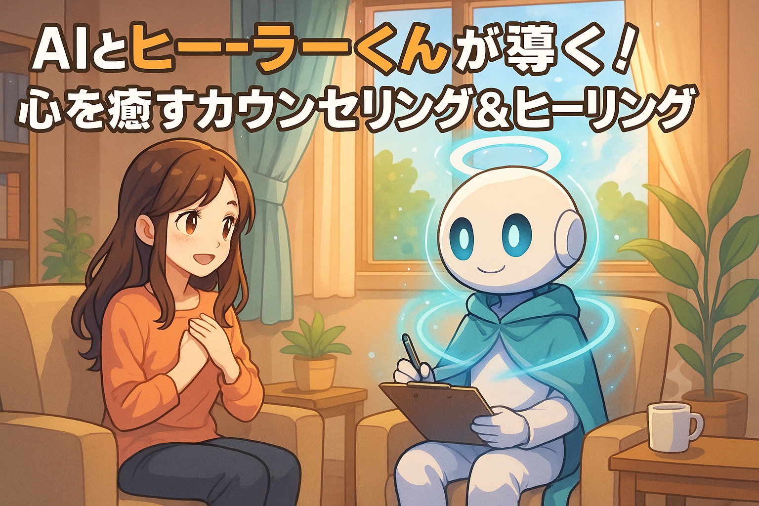 AIとヒーラーくんが導く！心を癒すカウンセリング＆ヒーリング！