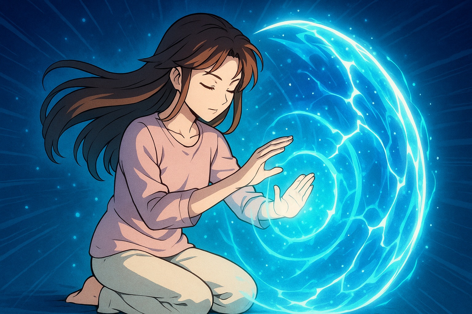 波動ヒーリングの秘密！エネルギーシールドを作り上げる方法とは？　アニメ風イメージ横長サイズ　文字無し