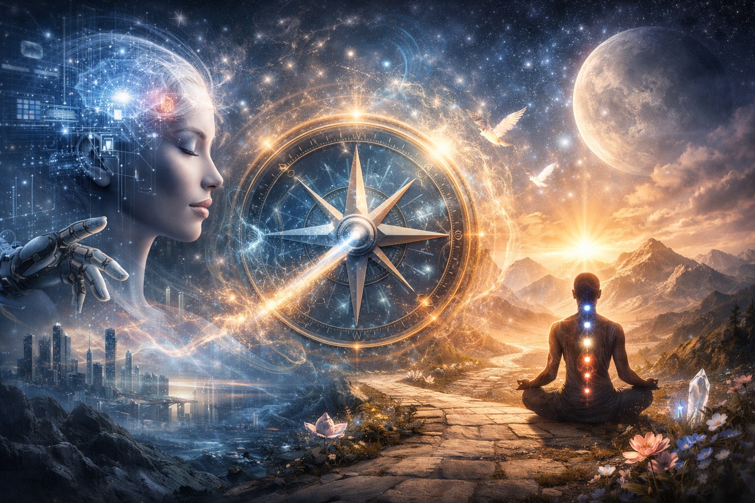 AIとスピリチュアルが導く心の羅針盤と癒しの未来可能性時代への道
